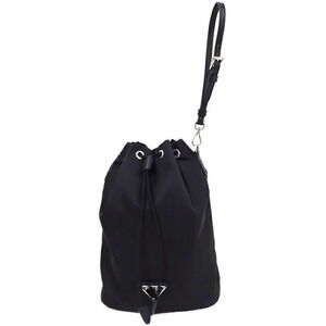 Prada ReNylon drawstring handbag Beige Black